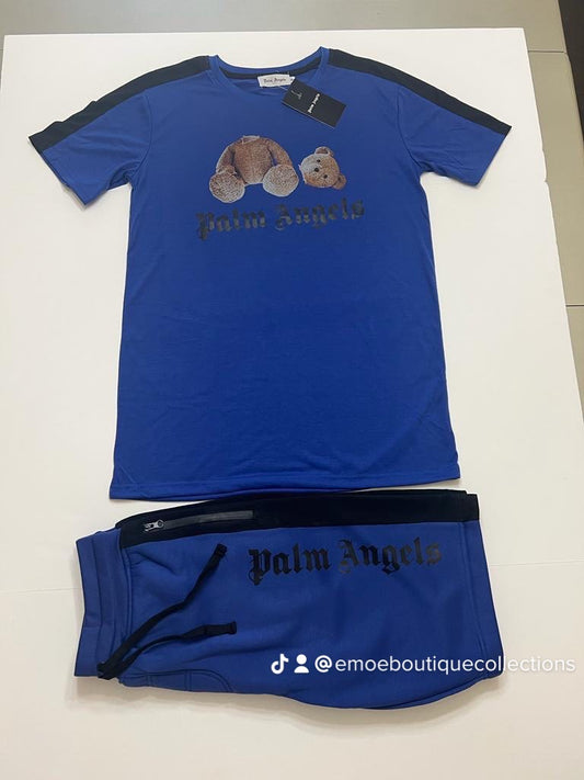 Men's Palm Angel Shorts Set [Blue|Black]